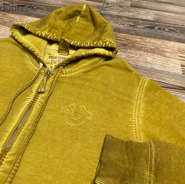 true religion original hoodie full zip - size large 2