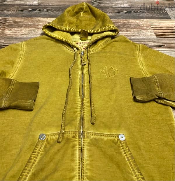 true religion original hoodie full zip - size large 3