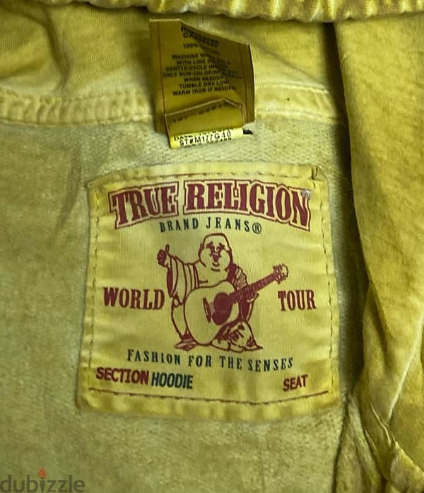 true religion original hoodie full zip - size large 4