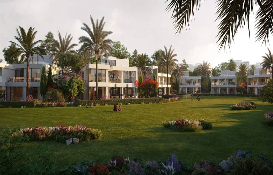 Opportunity to own the largest model villa for sale in Madinat Nour, in installments for 10 years, with a garden view 0