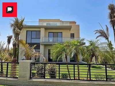 Villa with a unique view for sale in Sarai New Cairo, next to Madinaty at entrance to Mostakbal City and New Capital, and minutes from 5th Settlement