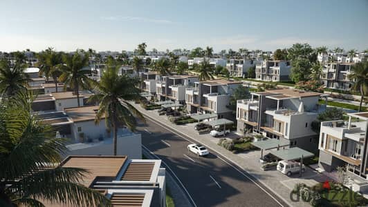 A townhouse villa in Sheikh Zayed, in front of Beverly Hills, in Dunes, available for installment payments.