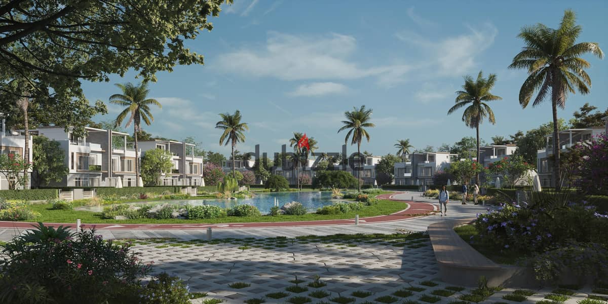 A townhouse villa in Sheikh Zayed, in front of Beverly Hills, in Dunes, available for installment payments. 4