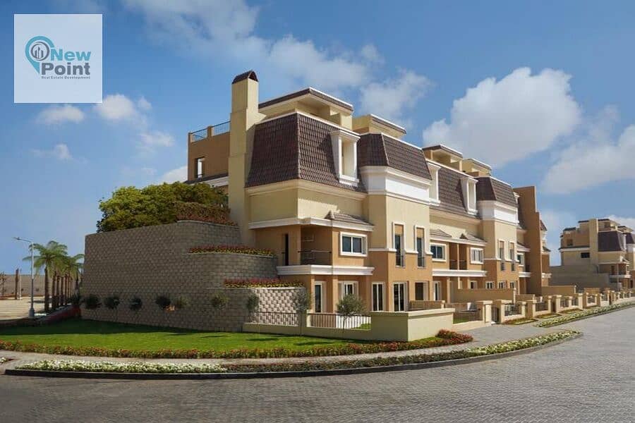 تااون هاوس 5 غرف لبيع بالقرب من مدينتي بسعر مميز من كمبوند سراى Sarai Compound 6