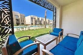 Chalet for immediate delivery in El Gouna    Fully finished chalet ready to move in immediately in Mangroovy, El Gouna    Full view of the lagoon and 0