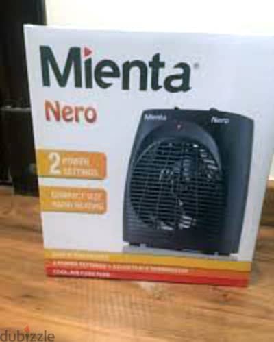 Mienta Nero Fan Heater, 2000 Watts Black دفاية ميينتا ٢٠٠٠ واط