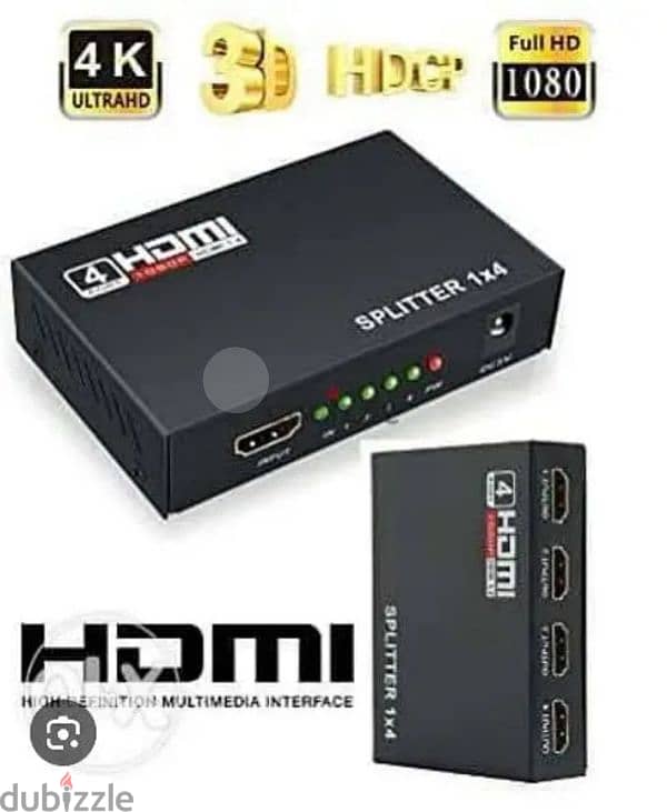 جهاز تقسيم اشارة عالية الجودة HDMI لتشغيل عدة وسائط وشاشات 1