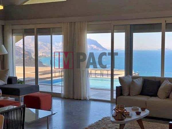 Chalet for sale in Monte Galala - Al Monte Galala, ultra finished, super luxury, with amenities directly on the sea 0