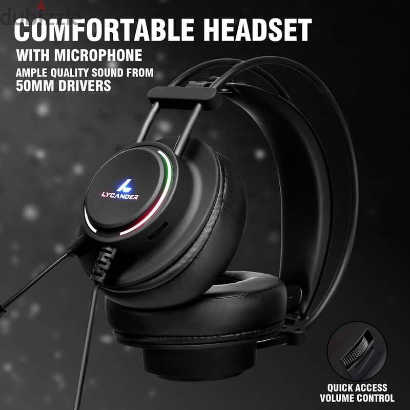 سماعة  Lycander ‎LGH569 RGB Gaming Headset 0