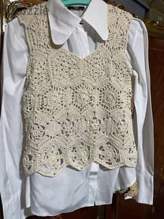 Handmade crochet women vest size small 0