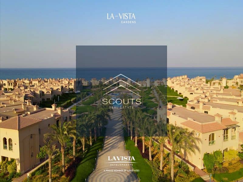 Own a fully finished chalet with immediate delivery with a direct view of the sea in La Vista Gardens Ain Sokhna near Porto Sokhna and Zaafarana 2