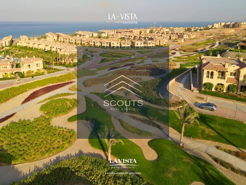 Own a fully finished chalet with immediate delivery with a direct view of the sea in La Vista Gardens Ain Sokhna near Porto Sokhna and Zaafarana 8