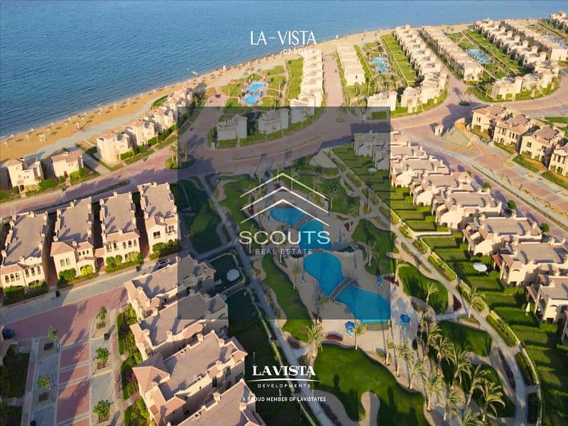 Own a fully finished chalet with immediate delivery with a direct view of the sea in La Vista Gardens Ain Sokhna near Porto Sokhna and Zaafarana 9