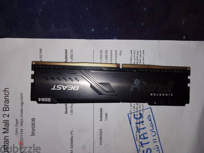 8gb ram 3200  fury 0