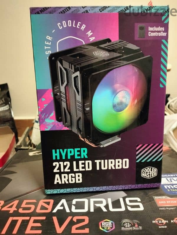 باندل للبيع بورده B450 aorus ,مع بروسيسور ryzen 7500X مع الكولر 6