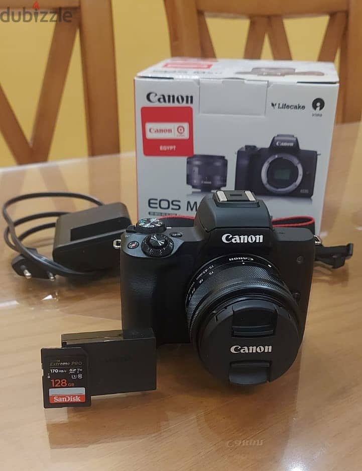 camera canon m50 - كاميرا كانون m 50 + كارت ميمورى 128 GB 1