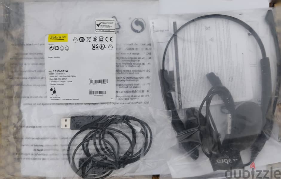 Jabra biz 1500 with Jabra link 230 usb adapter. 3