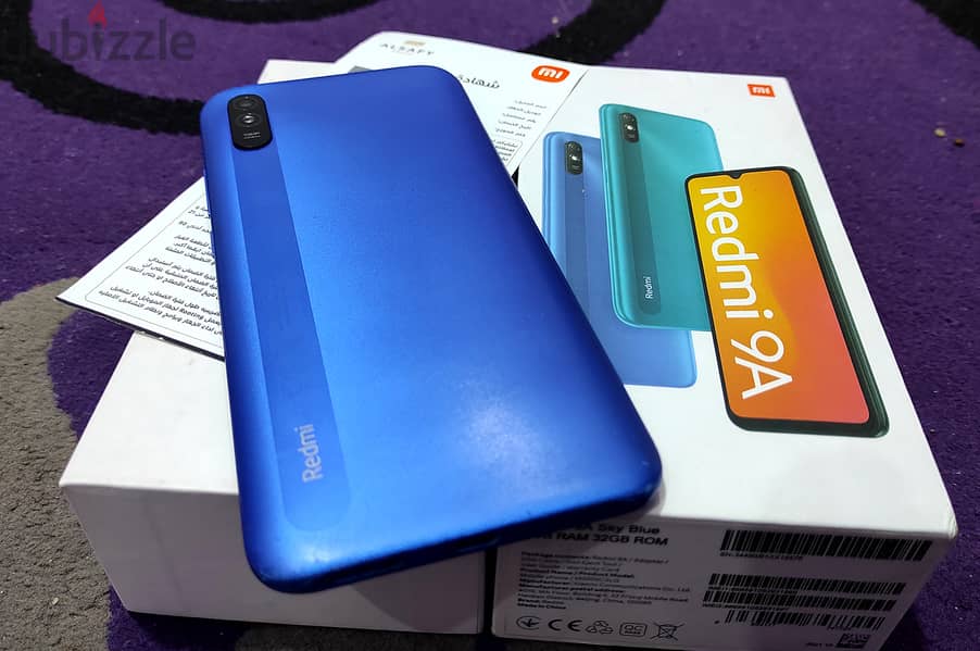 جهاز Redmi 9A بحالة ممتازة بالكرتونة والشاحن الأصلى 1