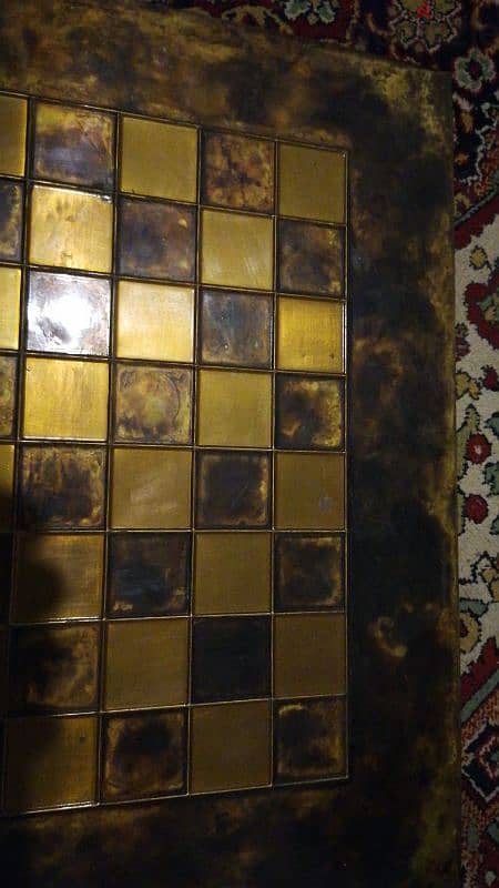 ANTIQUE REGENCY CIRCA 1810-1820 GILT BRASS CHESSBOARD CHESS 750$ 1