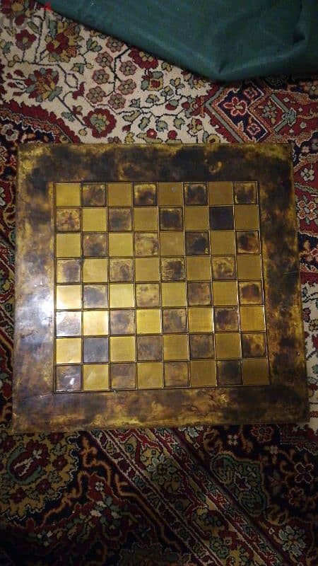 ANTIQUE REGENCY CIRCA 1810-1820 GILT BRASS CHESSBOARD CHESS 750$ 3