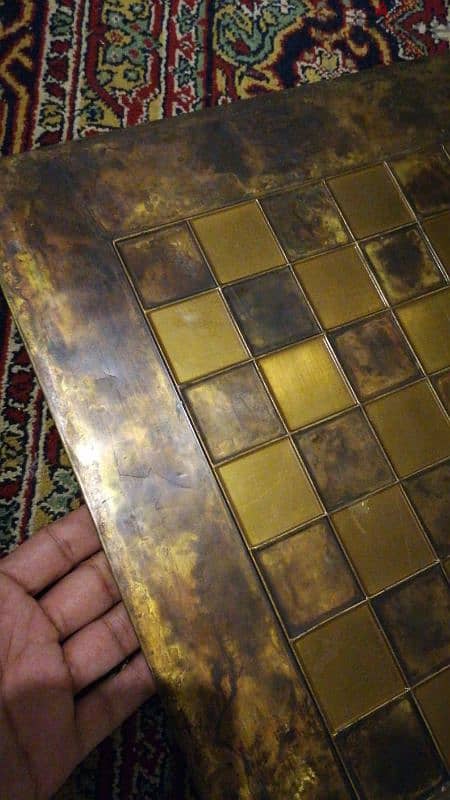 ANTIQUE REGENCY CIRCA 1810-1820 GILT BRASS CHESSBOARD CHESS 750$ 6