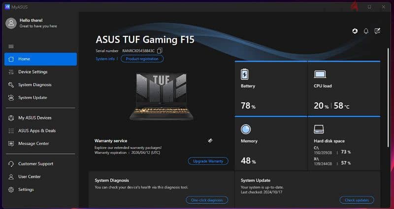 Asus tuf gaming f15 0