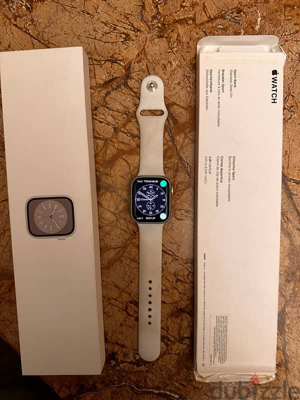 Apple smart watch series 8 45 mm starlight 2