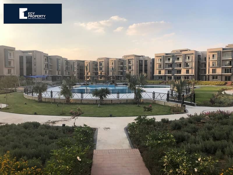 Ground Apartment With Garden Ready to move in Galleria Moon Valley New Cairo lowest price in market 1