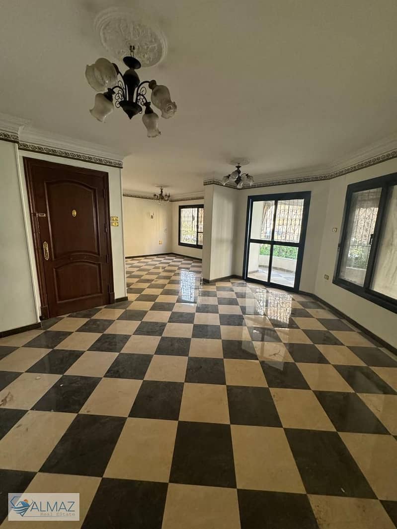 An administrative office apartment for rent in Nasr City, in the Al-Sefarat District, Sayyeda Khadija Mosque Street, with air conditioners and heaters 0