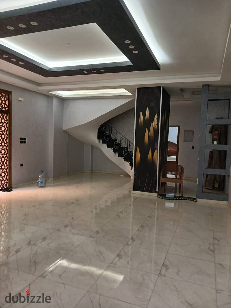 Duplex for sale 260m + garden 120m  -New cairo(In the southern investors area )Fully open view 0