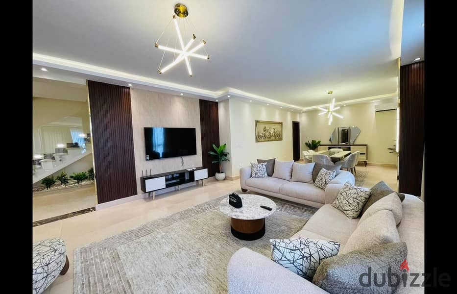 دوبلكس مفروش فرش فندقي للايجار كمبوند ويستاون سوديك بيفرلي هيلزFurnished duplex with hotel furniture for rent in Westown Sodic Beverly Hills compound 3