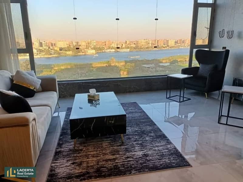 Fully finished hotel apartment with electrical appliances and air conditioners view on the Nile Corniche next to Hilton Maadi 2