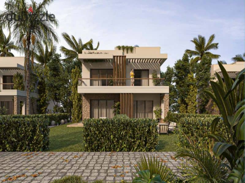 3-bedroom chalet, ultra-super lux finished, first row on the sea in Telal Sokhna Village 4