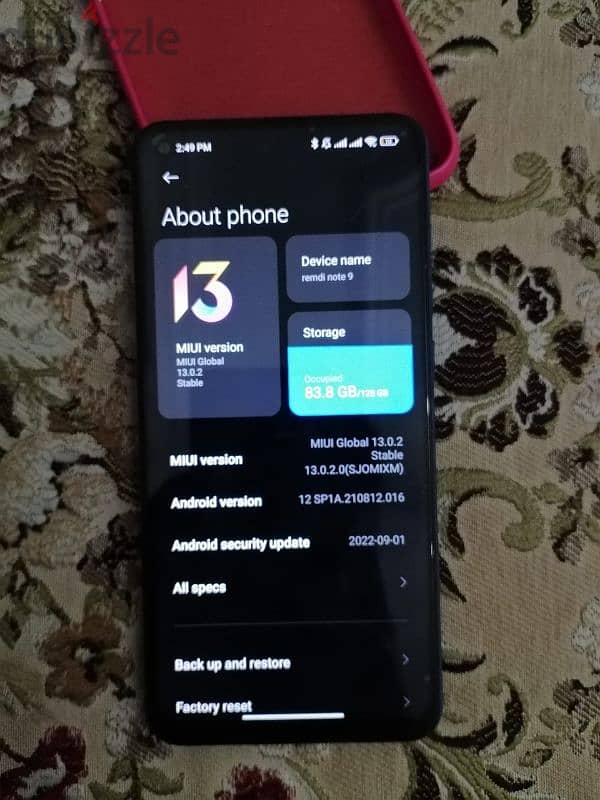 Redmi not 9/ريدمي نوت 9 3