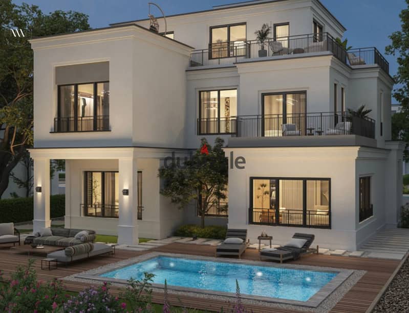 3-storey villa with private swimming pool in Sheikh Zayed, with installments over 9 years, in NAIA West, next to EMMAR 2