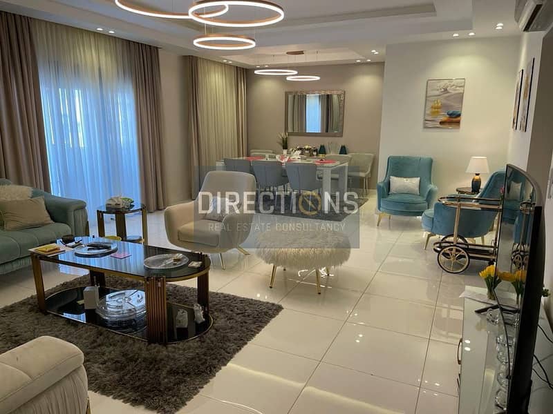 View and receive immediately!! Finished apartment with air conditioners with a view of the pyramids in the Pyramids Hills in 6th of October city 1