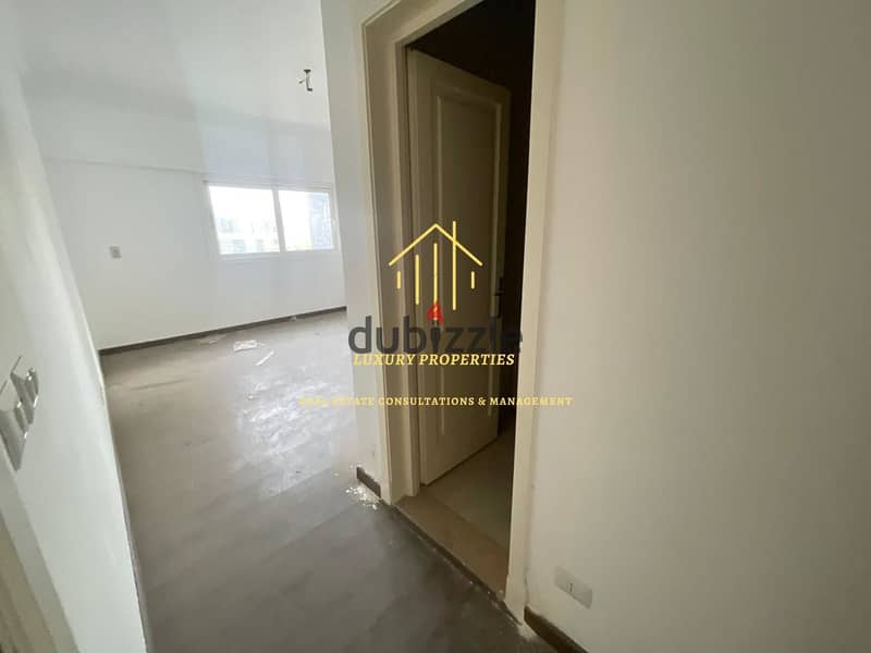 For rent, an empty apartment of 236 square meters in the most upscale phase in Madinaty - B8, with distinctive finishes from Talaat Moustafa and ready 5