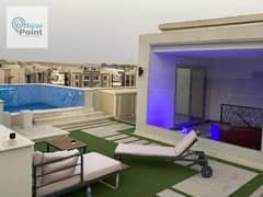 Receive immediately a 207 m penthouse + 120 m roof with a swimming pool next to AUC, Fifth Settlement 0