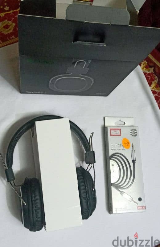 هيدفون Sodo sd 1004 أسود + وصلة AUX متر 0