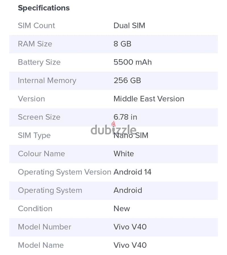 Vivo v40 - Ram 12 - Rom 256 1