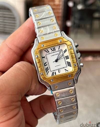 Cartier Watch Gold Bezel Mirror Copy