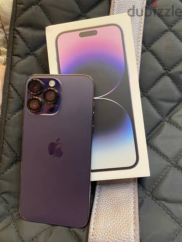 iPhone 14 Pro max 256gb deep purple حالة ممتازة 1