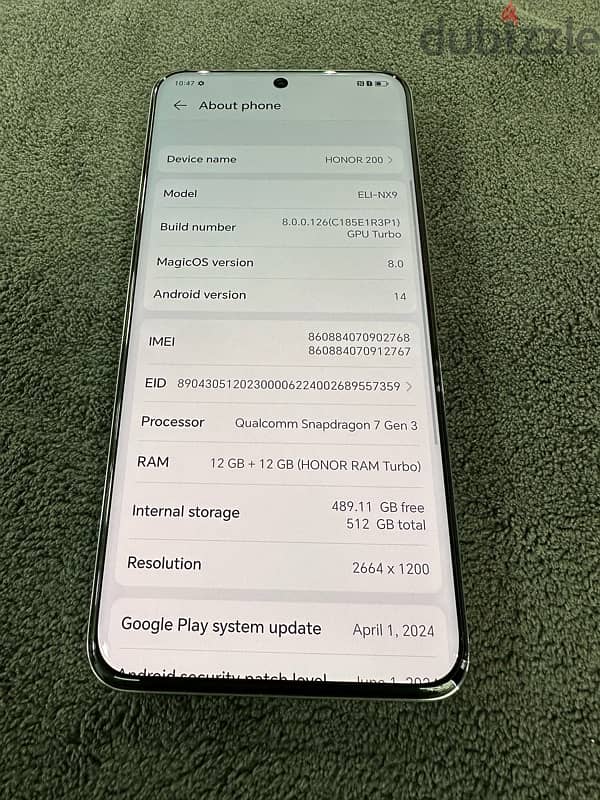 Honor 200 - 512G 12G Ram لم يستخدم تماما بالضمان 5