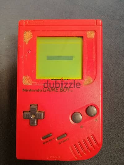 جهاز جيم بوى dmg بلون احمر مميز يعمل بحالة ممتازة Gameboy Nintendo