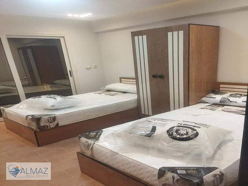 A furnished apartment for rent in Dar Misr Al-Qronfol Compound in front of Gate 24 Al-Rehab and near the Eastern Market 0