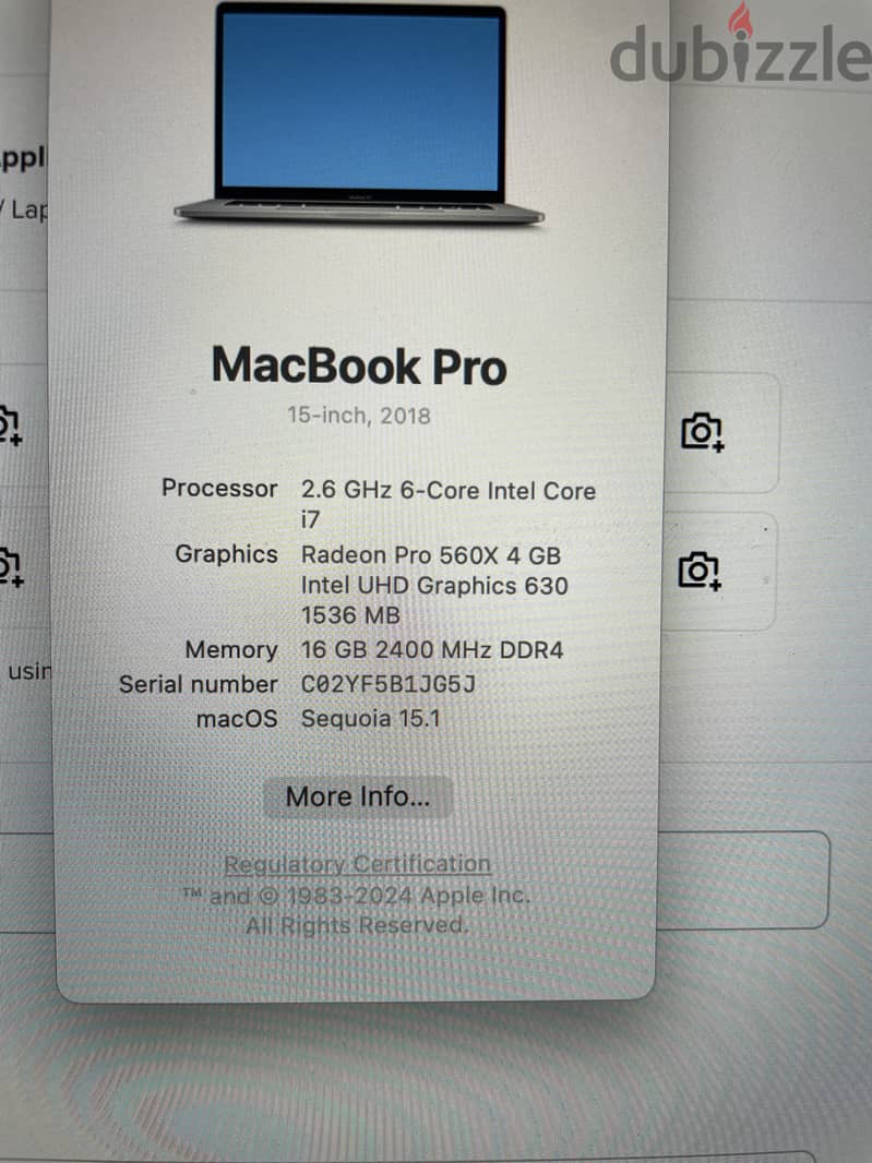 Macbook pro 2018 15 inch 4