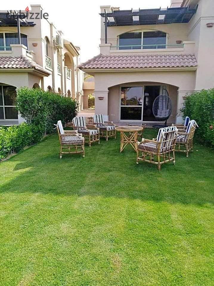 ground chalet with private garden in la vista ain sokhna for sale zero downpayent 0