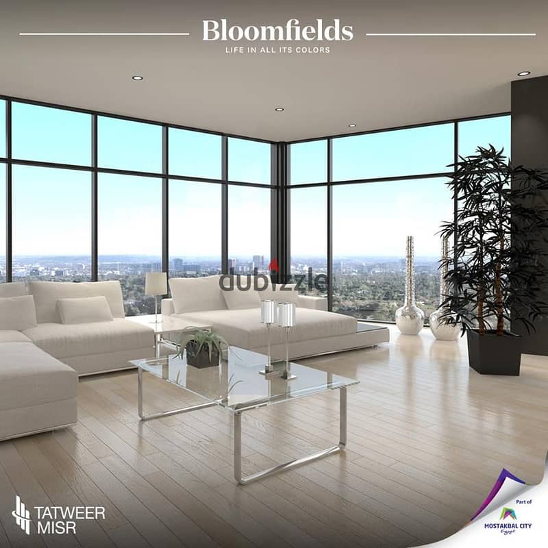 شقة جاهزة للسكن في بلوم فيلدز المستقبل سيتي استلام قريب بالتقسيط Bloomfields New Cairo 7