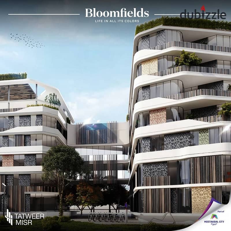 شقة جاهزة للسكن في بلوم فيلدز المستقبل سيتي استلام قريب بالتقسيط Bloomfields New Cairo 8