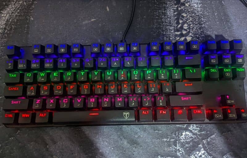 T-DAGGER TGK313 Gaming Mechanical Keyboard (blue switch )سويتش اوتيمو 0